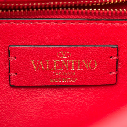 Valentino Garavani Nappa Medium Roman Stud Shoulder Bag Rouge Pur 6 of 9