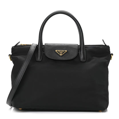 Prada Tessuto Nylon Saffiano Tote Black 1 of 9