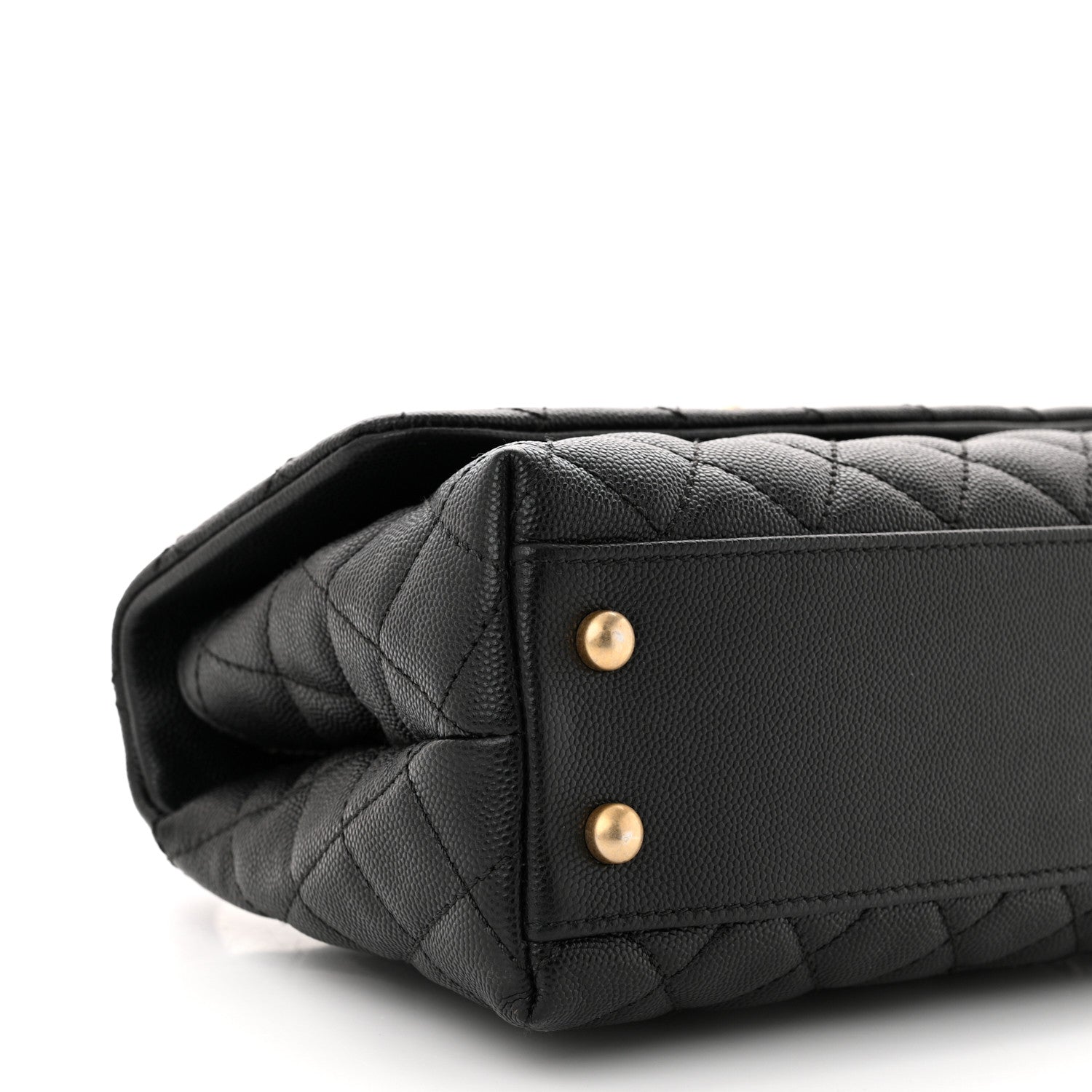 Chanel Caviar Lizard Quilted Mini Coco Handle Flap Black 9 of 10