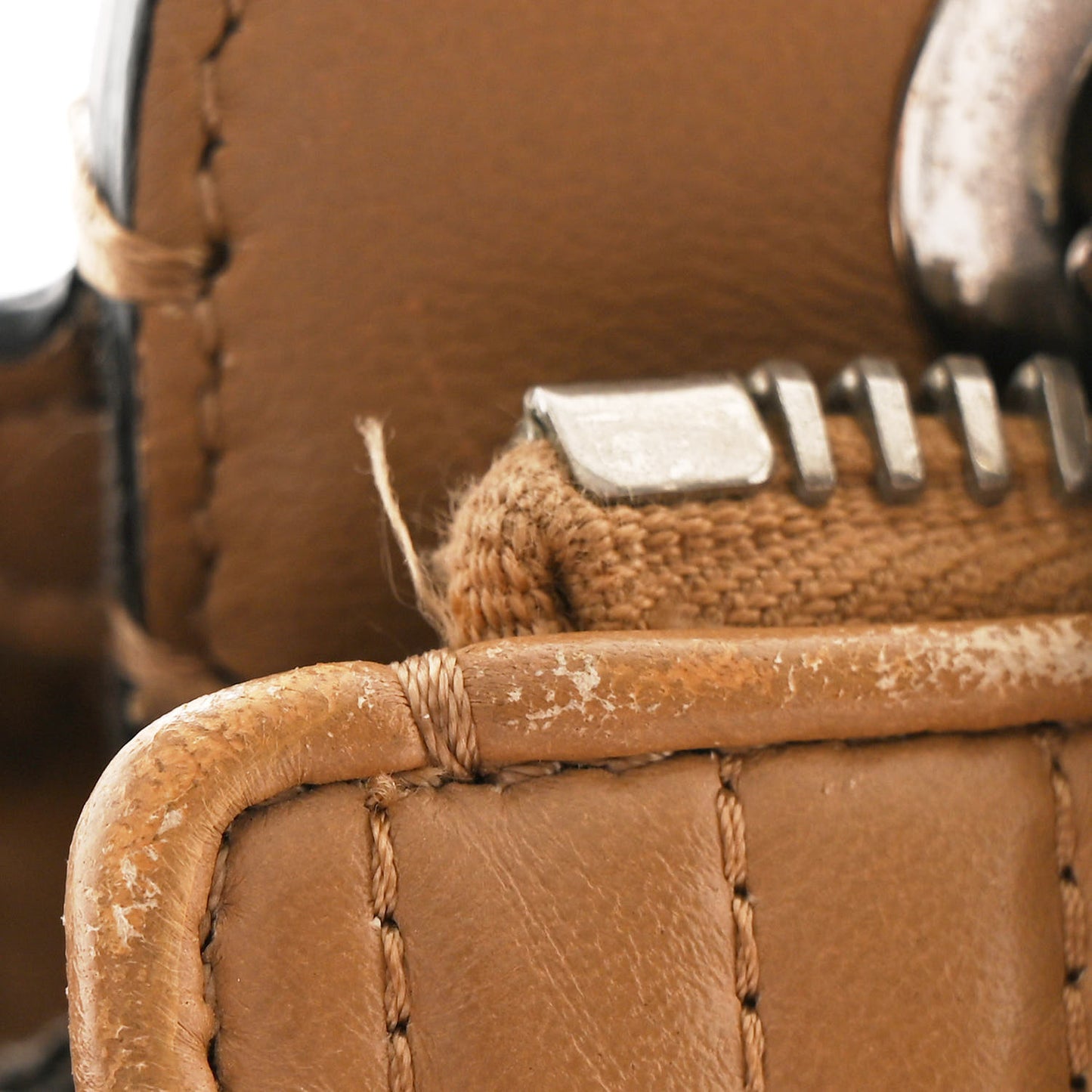 Shiny Nappa Trapuntata Small DotCom Click Chain Satchel Cuoio