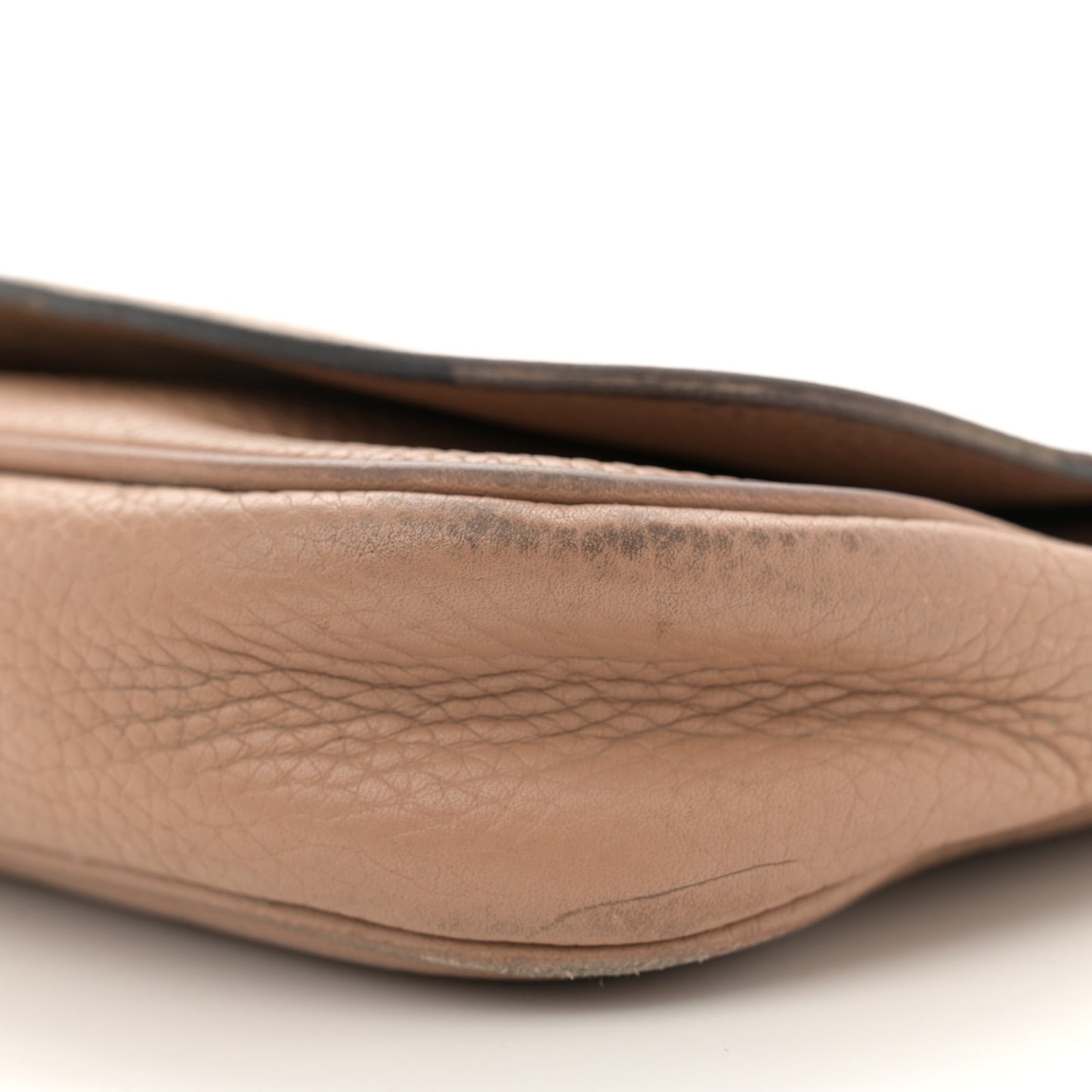 Pebbled Calfskin Medium Soho Flap Crossbody Camelia