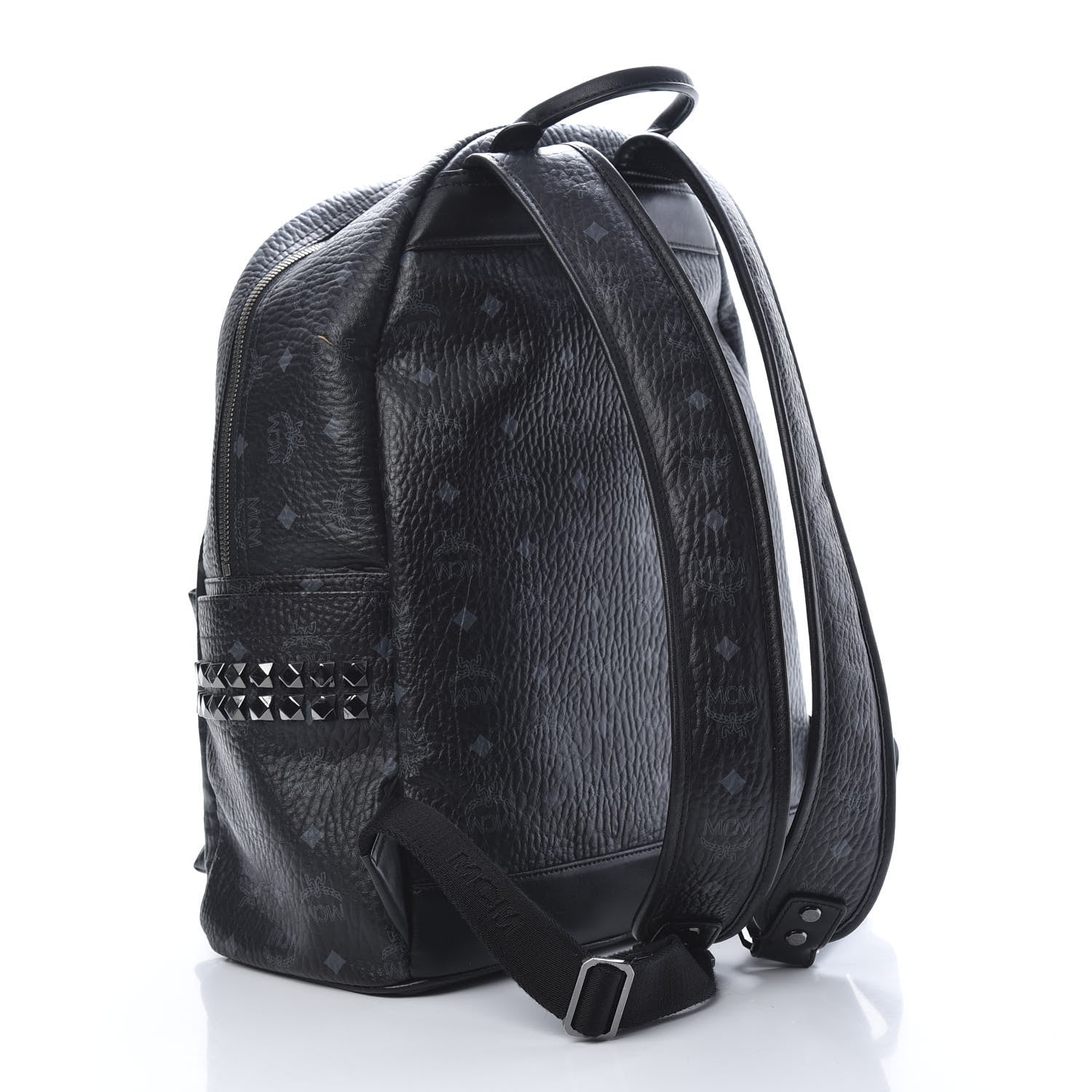 MCM Visetos Medium Side Studs Stark Backpack Black 2 of 15