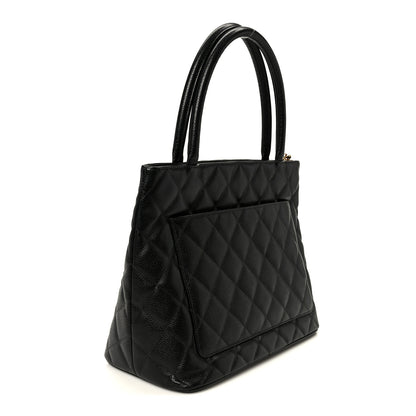 Chanel Caviar Quilted Medallion Tote Black 3 of 11