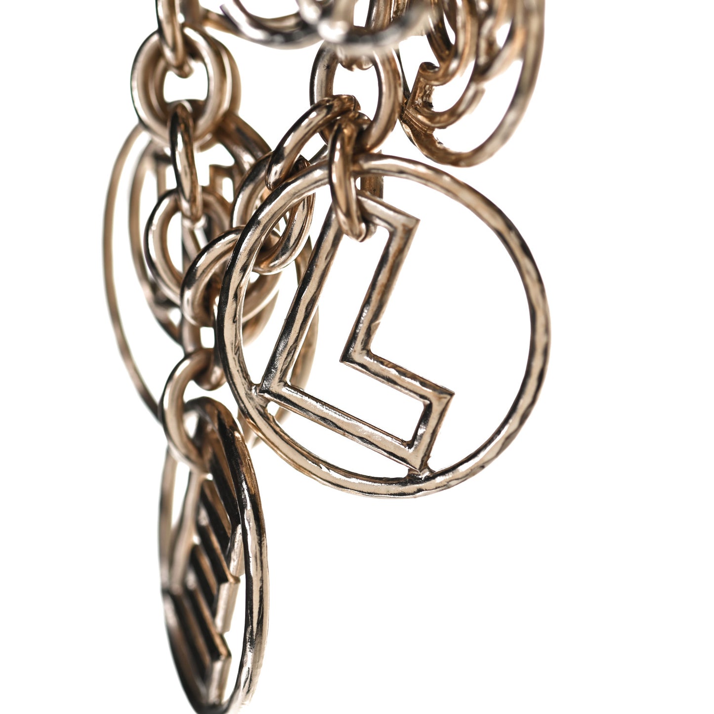 Metal Hoop Cuba Logo Necklace Gold