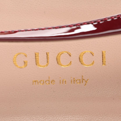Gucci Vernice Crystal Horsebit Charlotte 42mm Slingback Pumps 37 Rosso Ancora 8 of 8