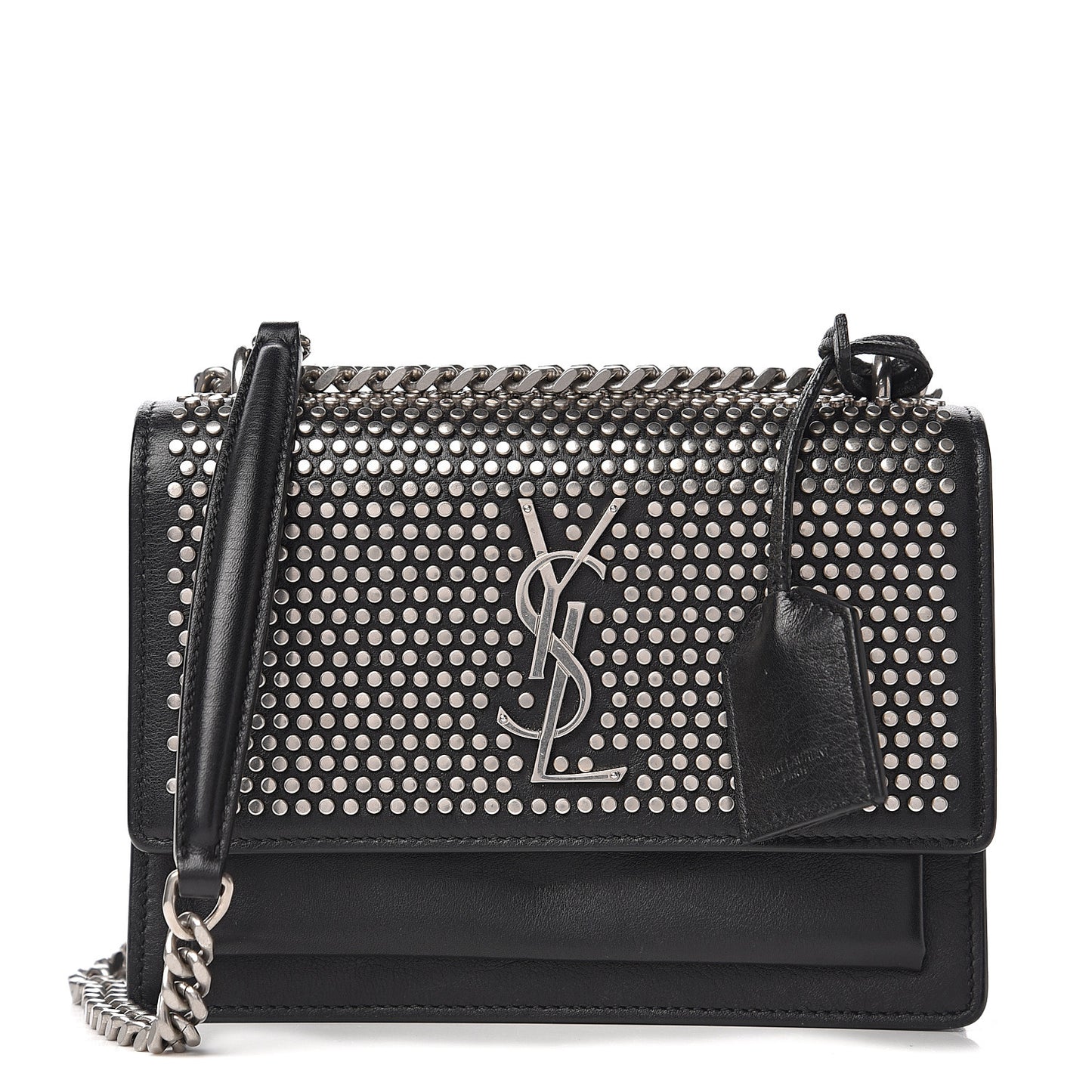 Calfskin Studded Small Monogram Sunset Black