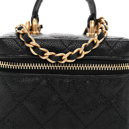 Chanel Caviar Quilted Mini Top Handle Vanity With Chain Black 8 of 11