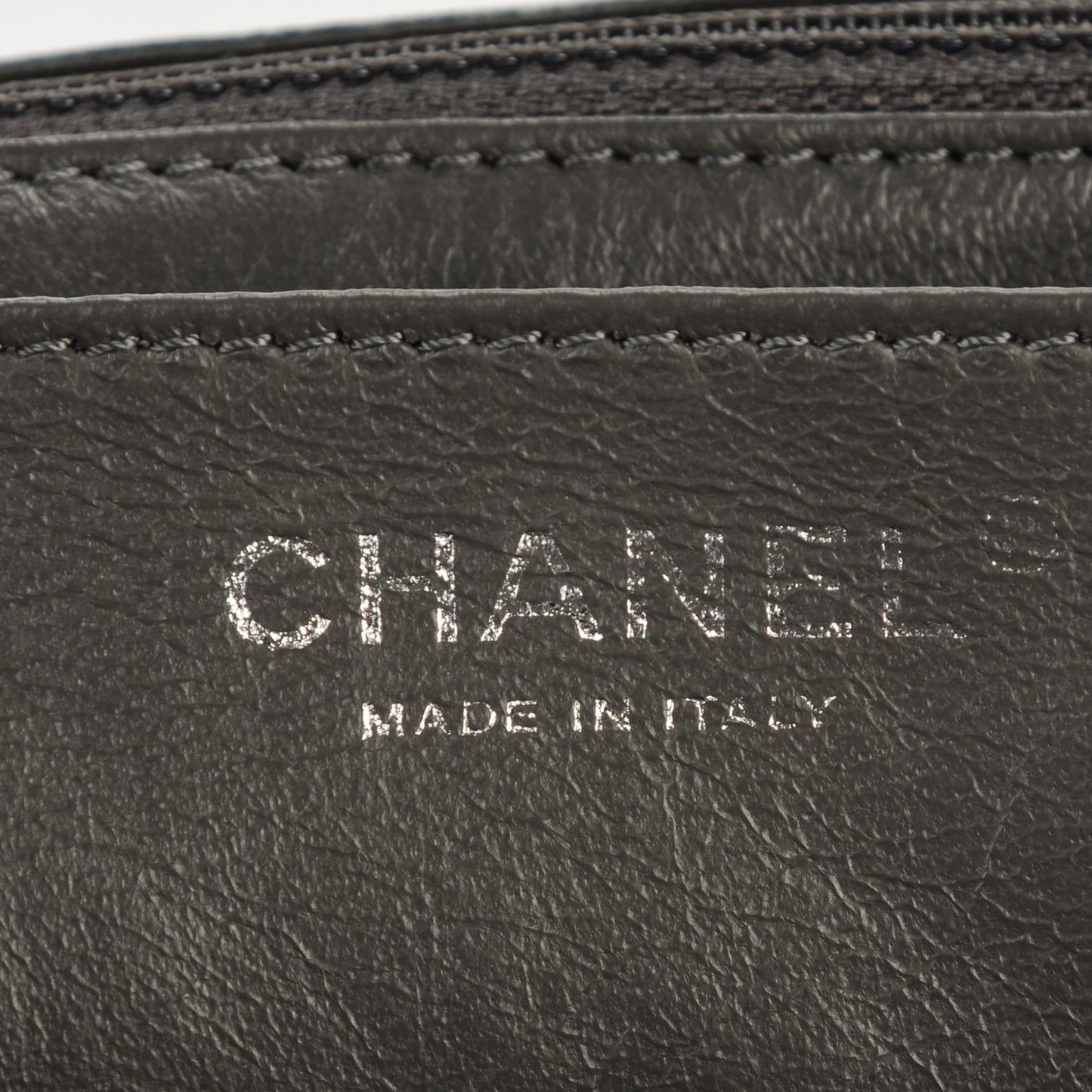 Lambskin Quilted Jumbo Single Flap Grey