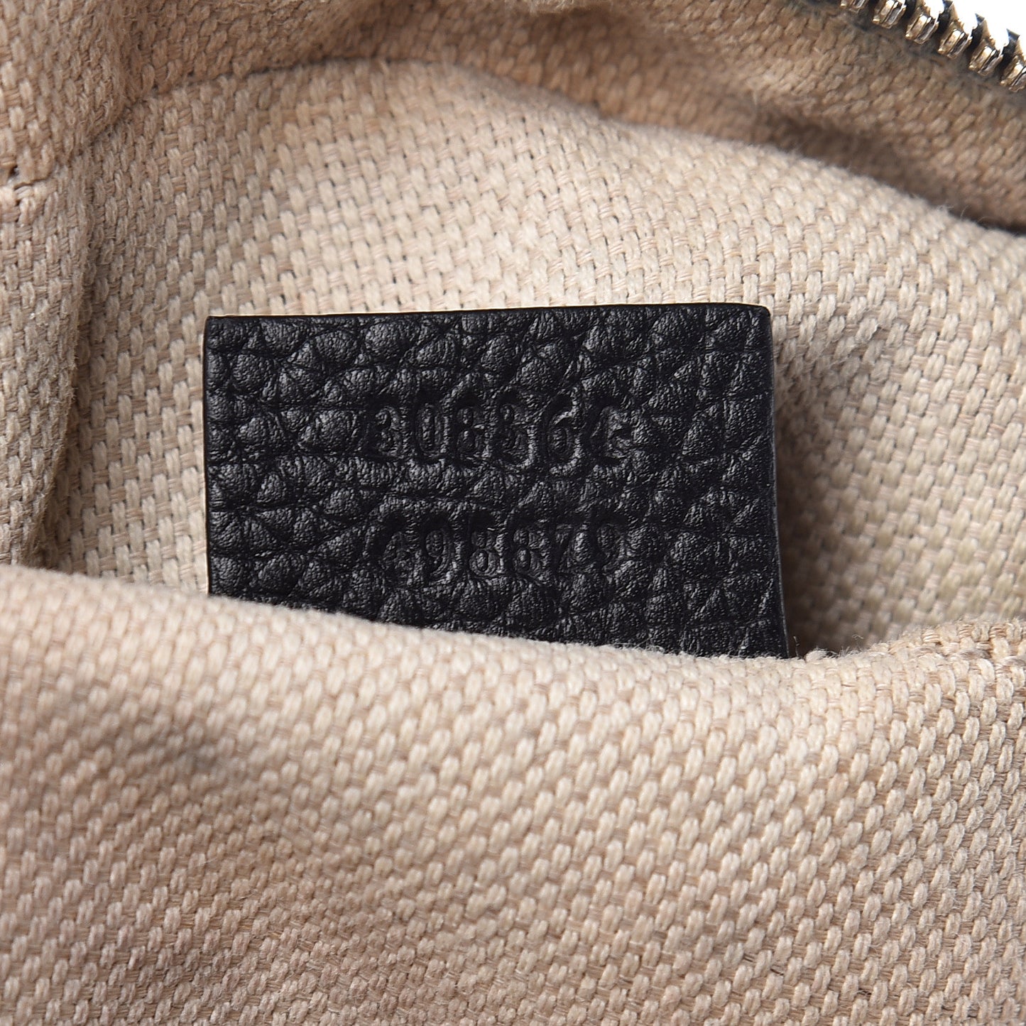 Pebbled Calfskin Small Soho Disco Bag Black