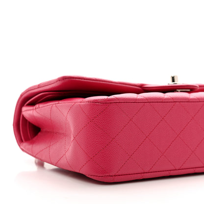 Chanel Caviar Quilted Medium Double Flap Dark Pink 9 of 10