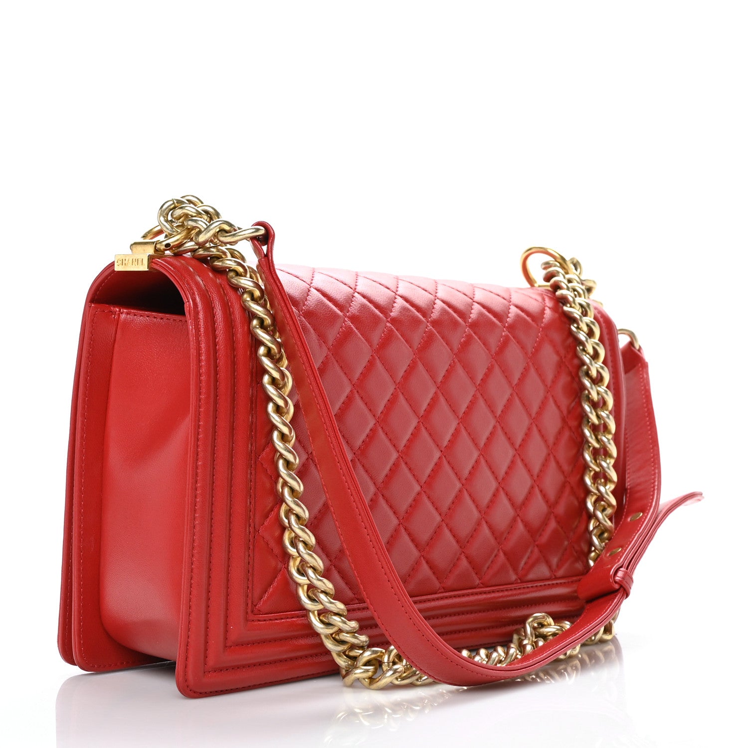 Chanel Lambskin Quilted New Medium Boy Flap Red 4 of 10