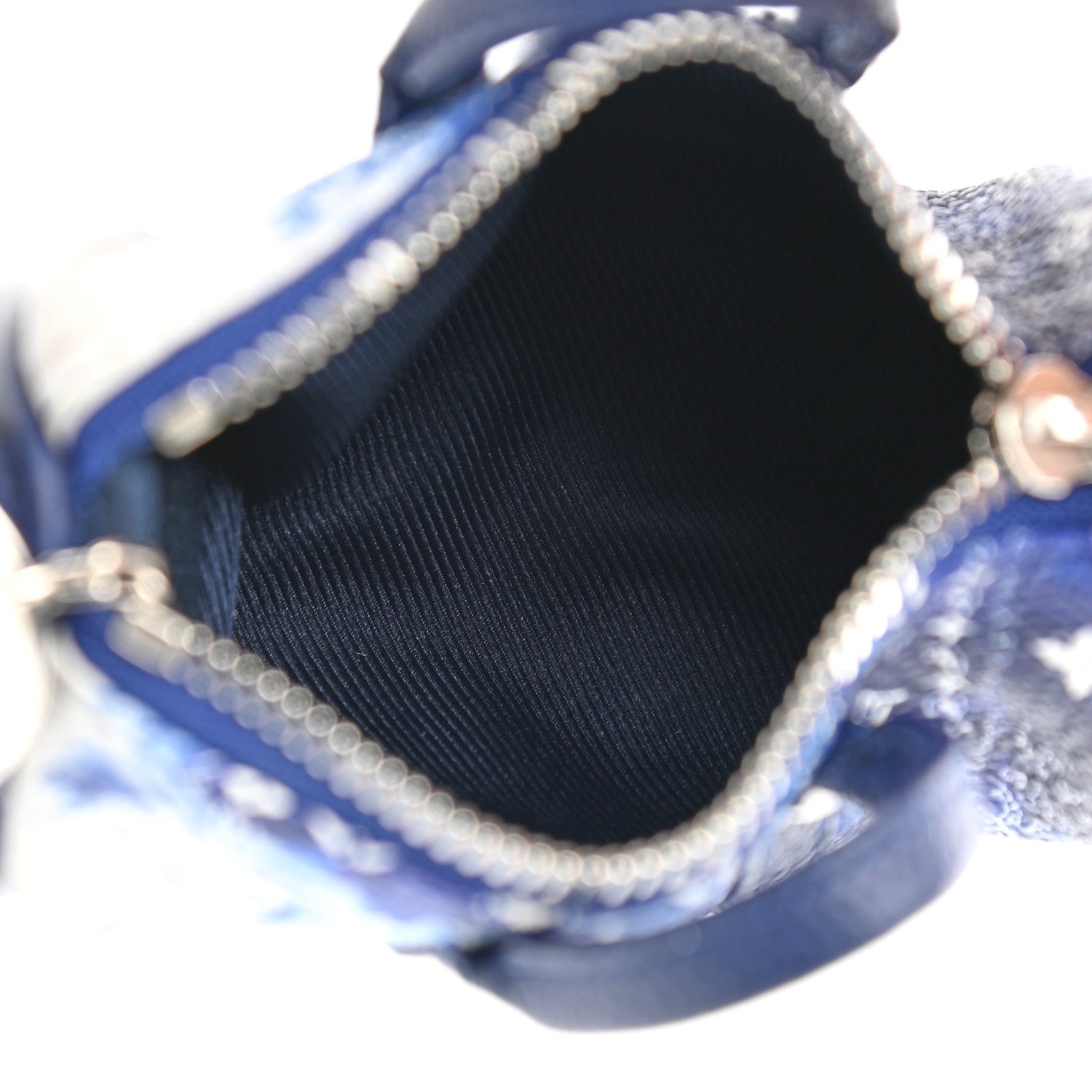 Louis Vuitton Monogram Bandana Mini Keepall Bag Charm Key Holder Blue 6 of 7