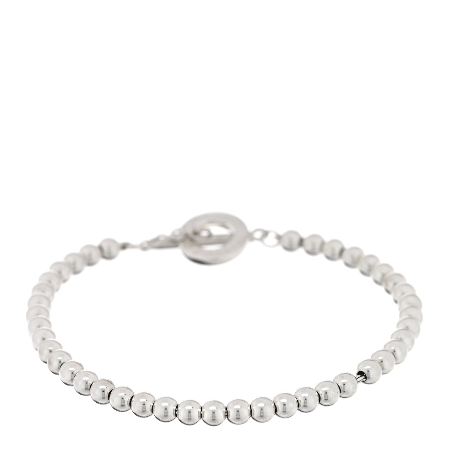 Sterling Silver 4mm Beads Toggle Bracelet