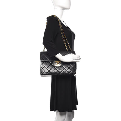 Chanel Lambskin Quilted Jumbo Single Flap Black 2 of 17