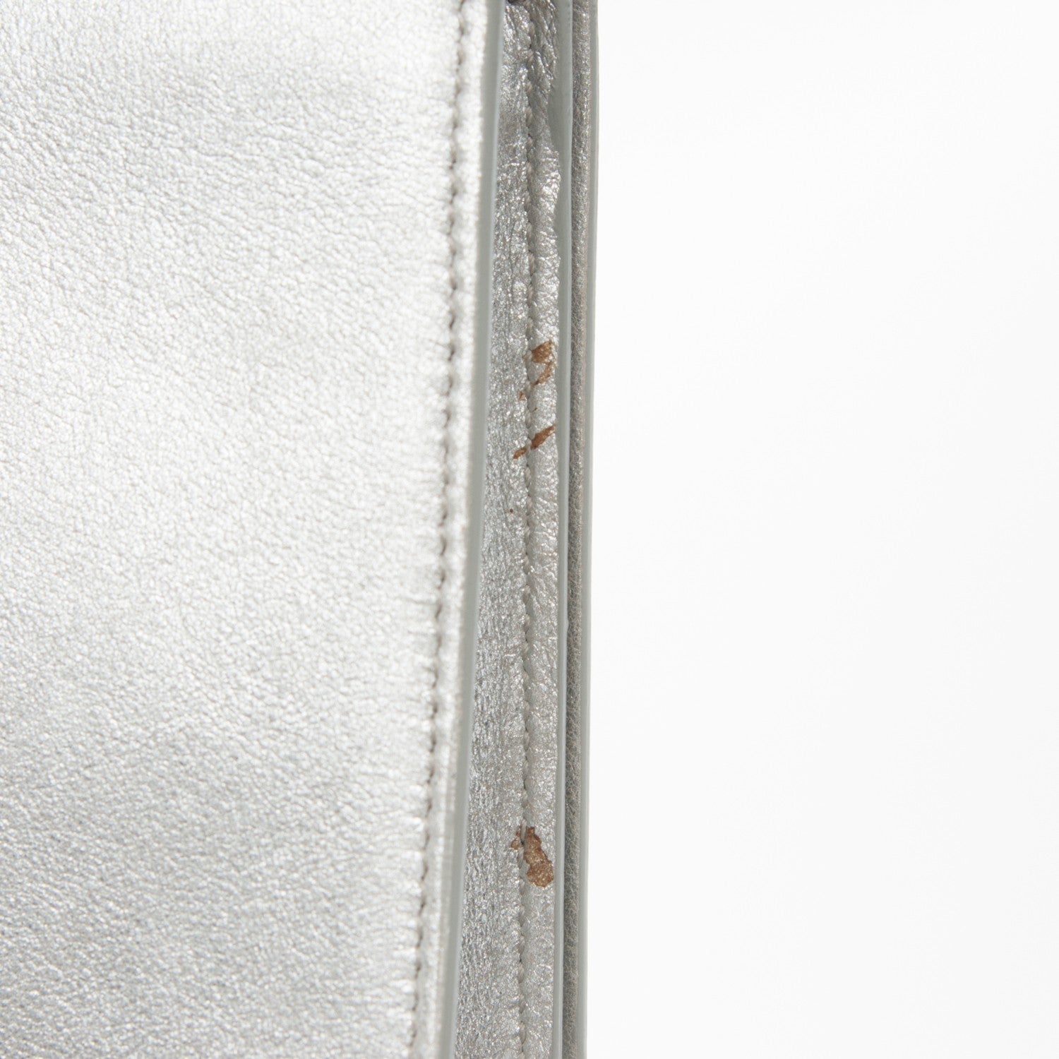 Saint Laurent Metallic Calfskin Monogram Large Belle De Jour Clutch Silver 8 of 11