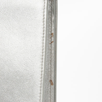 Saint Laurent Metallic Calfskin Monogram Large Belle De Jour Clutch Silver 8 of 11