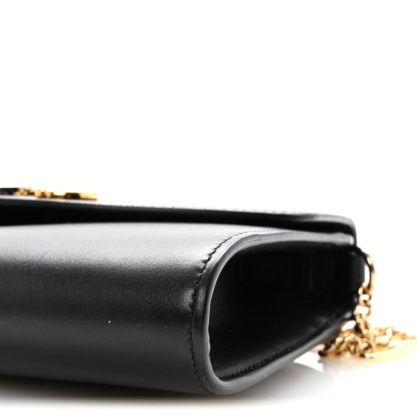 Smooth Calfskin Small Zumi Top Handle Shoulder Bag Black