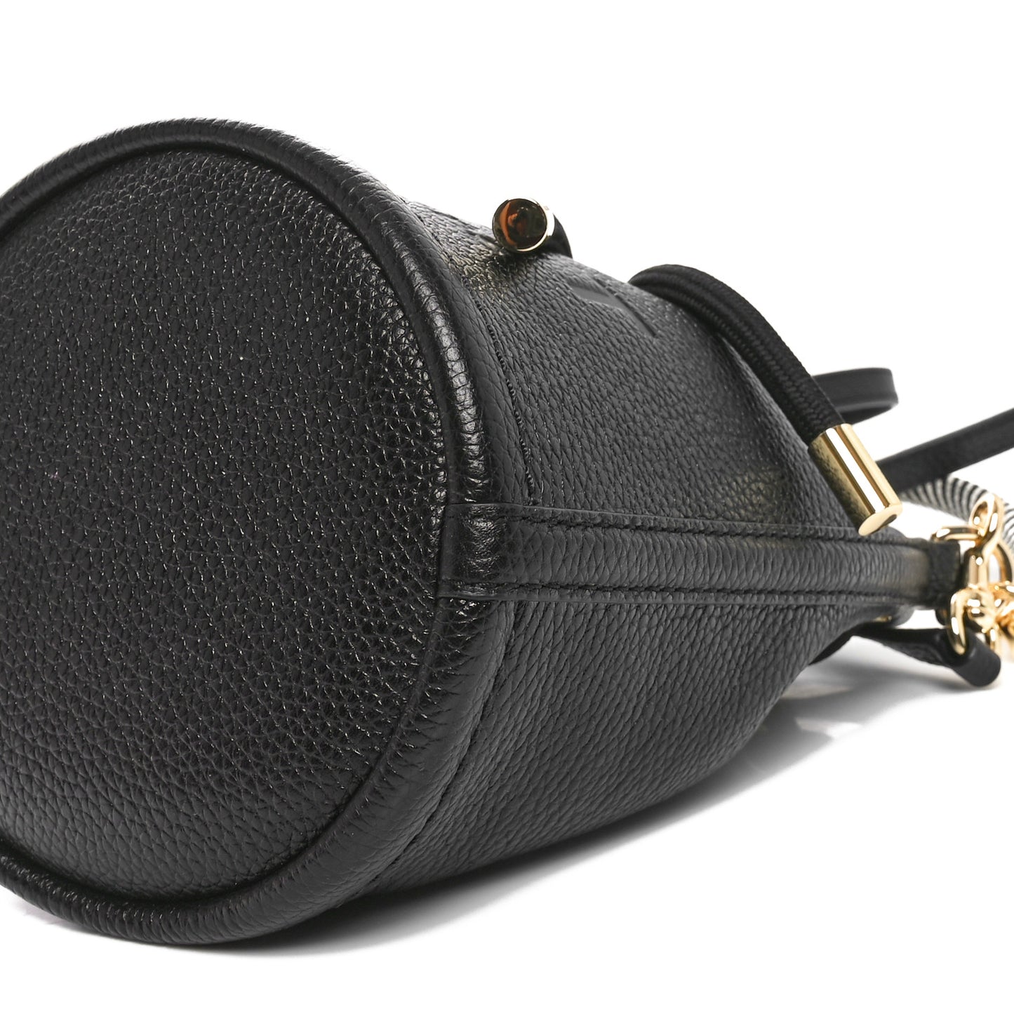 Grained Calfskin Mini The Bucket Bag Black