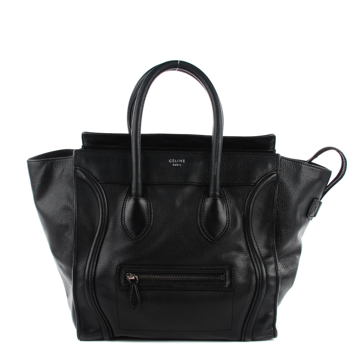 Celine Drummed Calfskin Mini Luggage Black 1 of 8