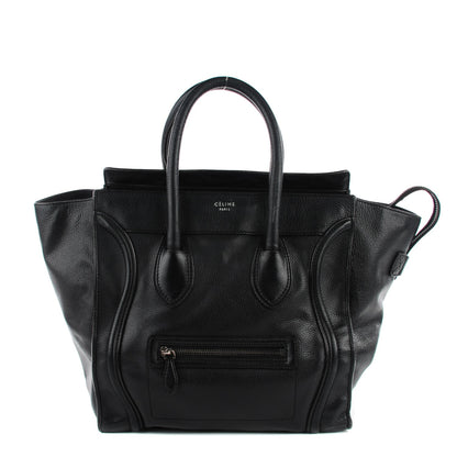 Celine Drummed Calfskin Mini Luggage Black 1 of 8