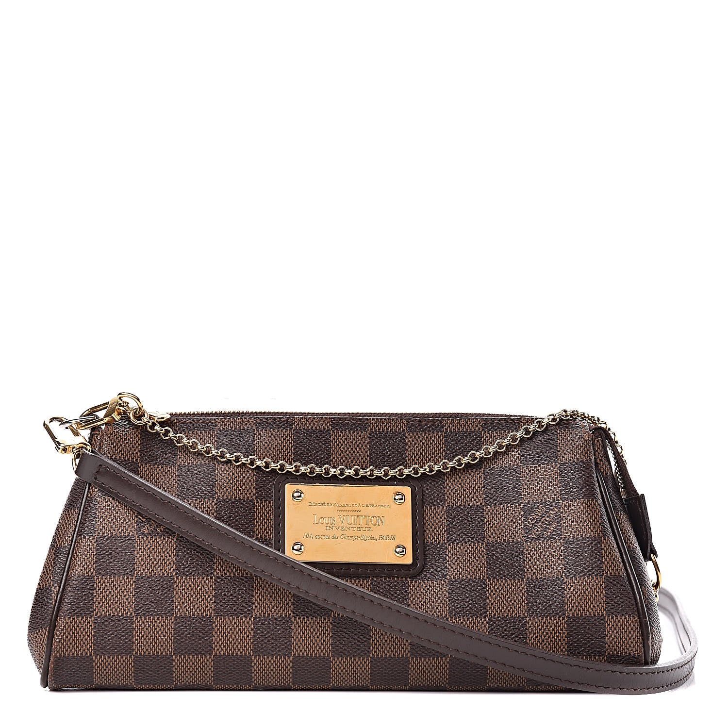 Louis Vuitton Damier Ebene Eva Clutch 1 of 15