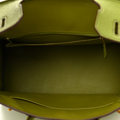 Hermes Togo Birkin 30 Vert Anis 5 of 14