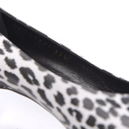 Saint Laurent Soft Calfskin Baby Cat Paris 50 Pumps 35.5 Bianco White Black 7 of 10