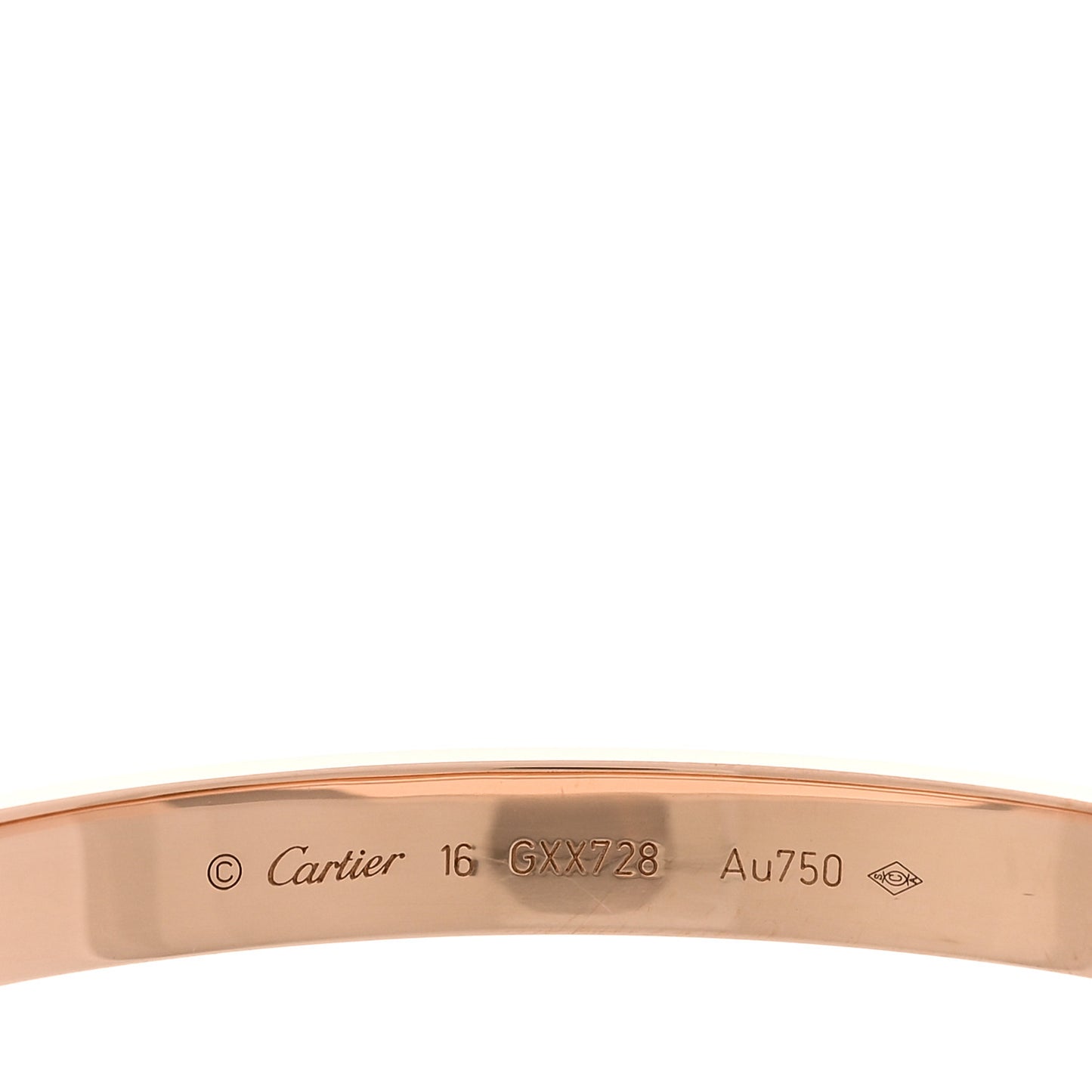 18K Pink Gold LOVE Bracelet 16