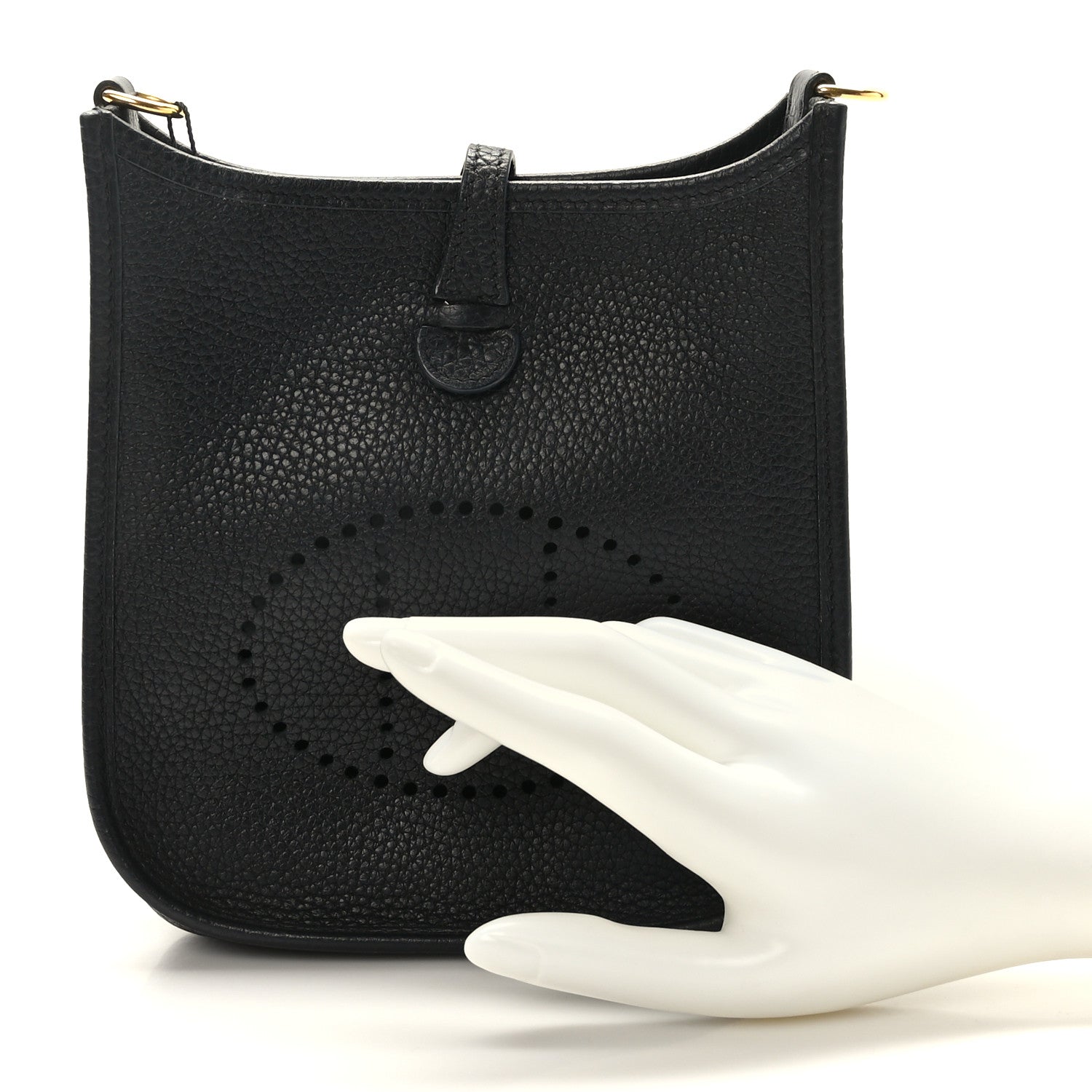 Hermes Taurillon Clemence Evelyne TPM Black 2 of 9