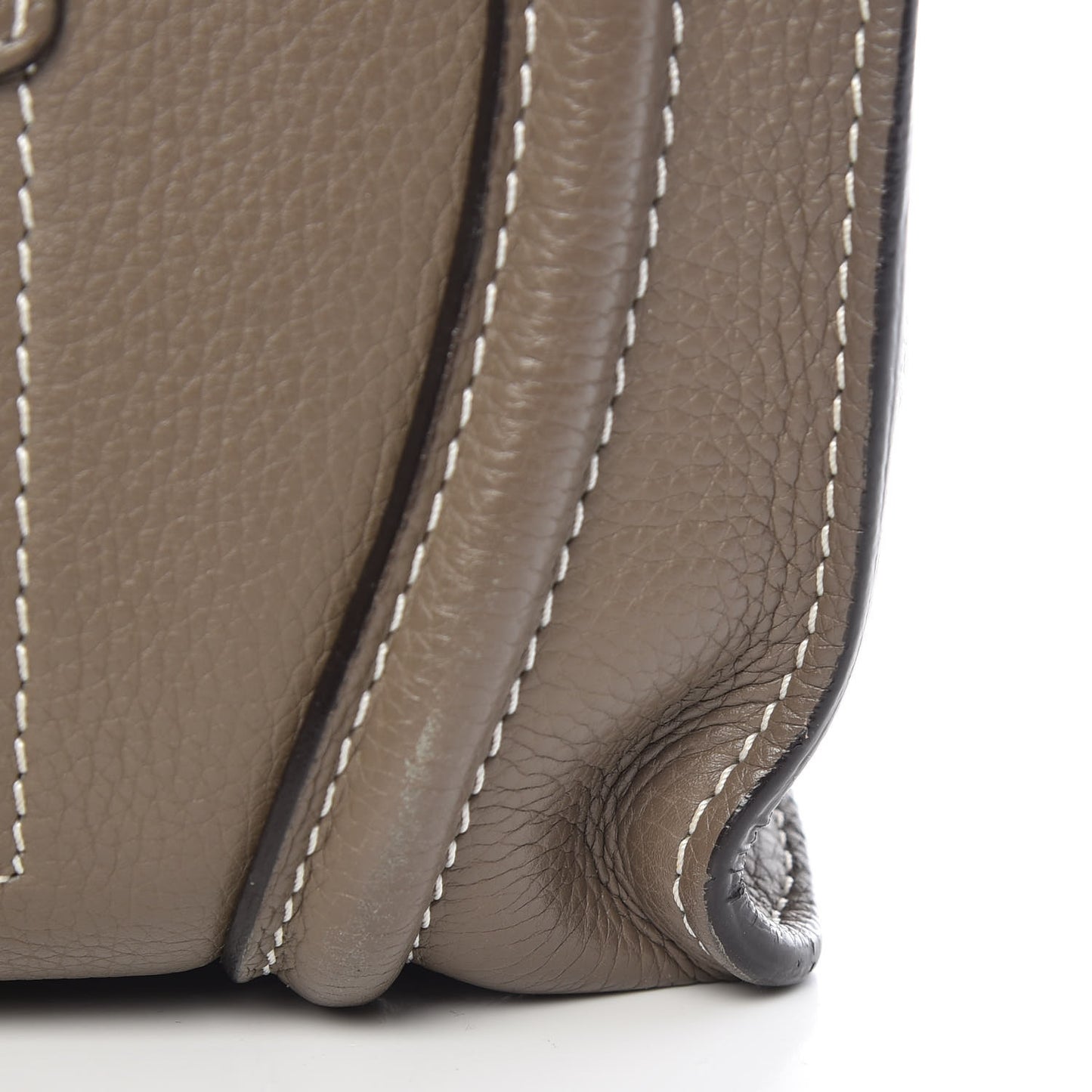 Drummed Calfskin Mini Luggage Souris