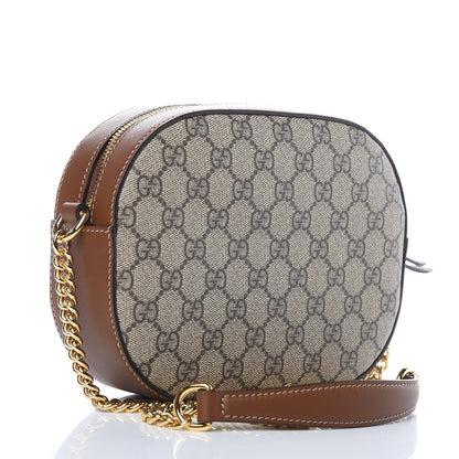Gucci GG Supreme Monogram Bee Embroidered Mini Chain Shoulder Bag Beige Tuscany 3 of 11