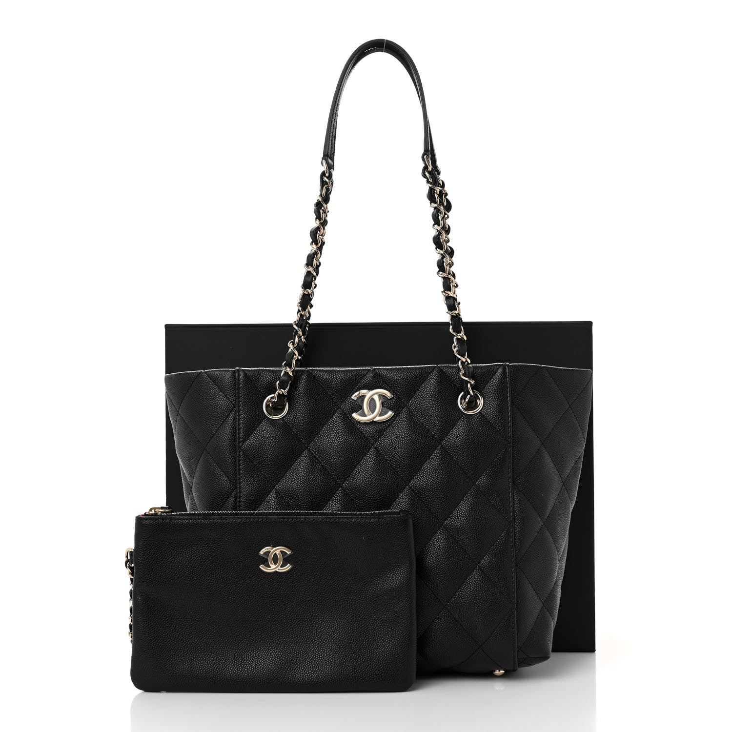 Chanel Caviar Quilted Small Shopping Tote Black 12 of 12