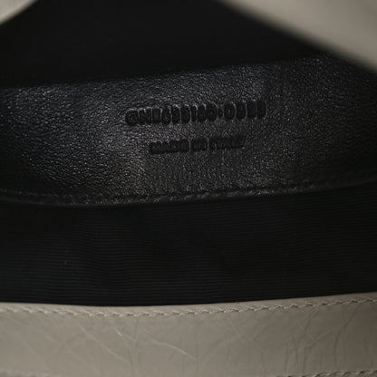 Saint Laurent Crinkled Calfskin Matelasse Monogram Baby Niki Chain Satchel Blanc Vintage 7 of 14