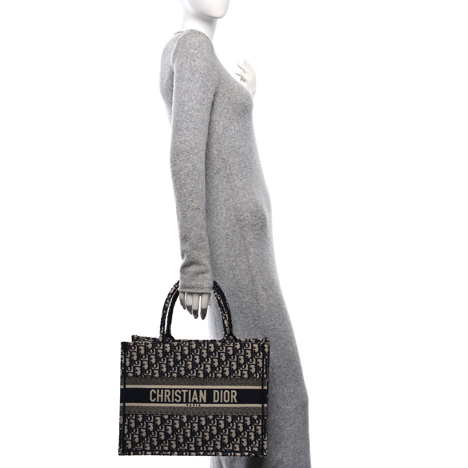 Christian Dior Oblique Medium Book Tote Blue Multicolor 3 of 10