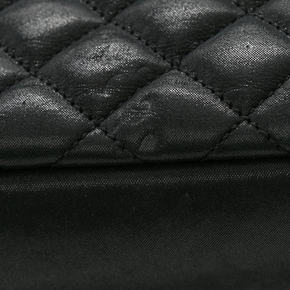 Saint Laurent Calfskin Mixed Matelasse Triquilt Small Monogram Satchel Black 12 of 14