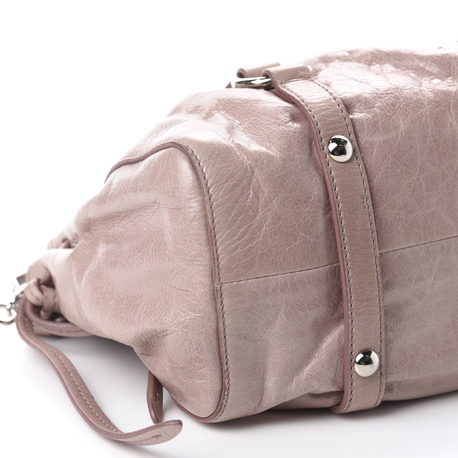 Miu Miu Vitello Shine Top Handle Satchel Mughetto 6 of 13
