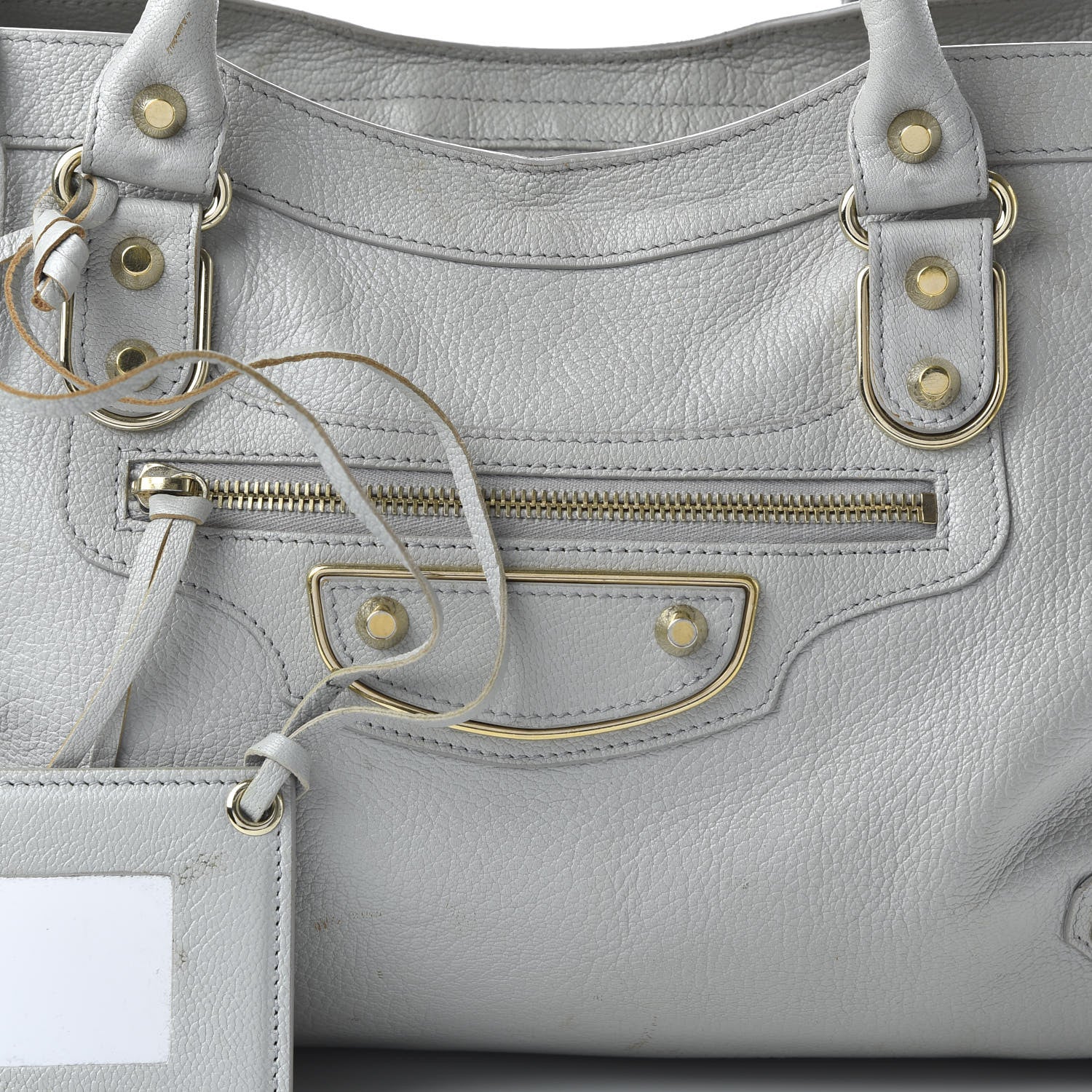 Balenciaga Chevre Gold Metallic Edge Hardware City Gris Perle 12 of 13