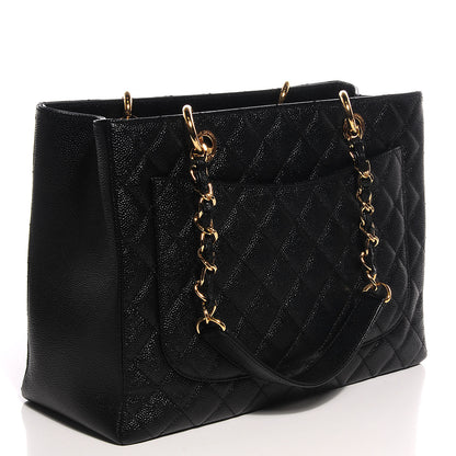 Chanel Caviar Grand Shopping Tote GST Black 3 of 9