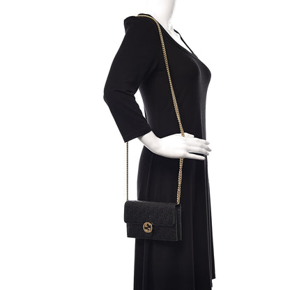 Gucci Guccissima Icon Chain Wallet Black 2 of 10
