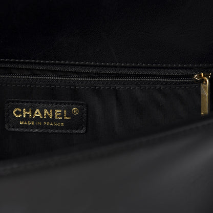 Chanel Lambskin Quilted New Medium Boy Flap Black 12 of 15