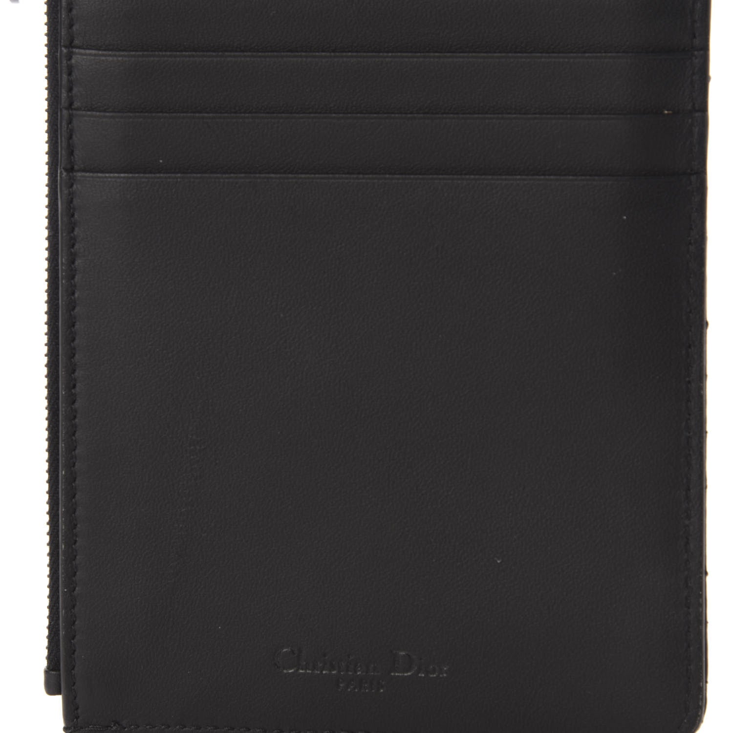 Christian Dior Ultra Matte Calfskin Cannage Large Lady Dior Zip Wallet Black 7 of 7