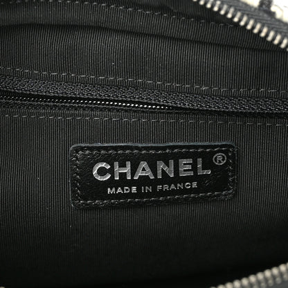 Chanel Tweed CC Camera Case Black White Grey 6 of 10