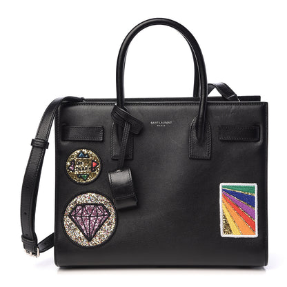 Saint Laurent Calfskin Patchwork Baby Sac De Jour Black Multi 1 of 12