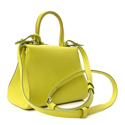 Delvaux Grained Rodeo Calfskin Mini Brillant Satchel Absinthe Lime 4 of 11
