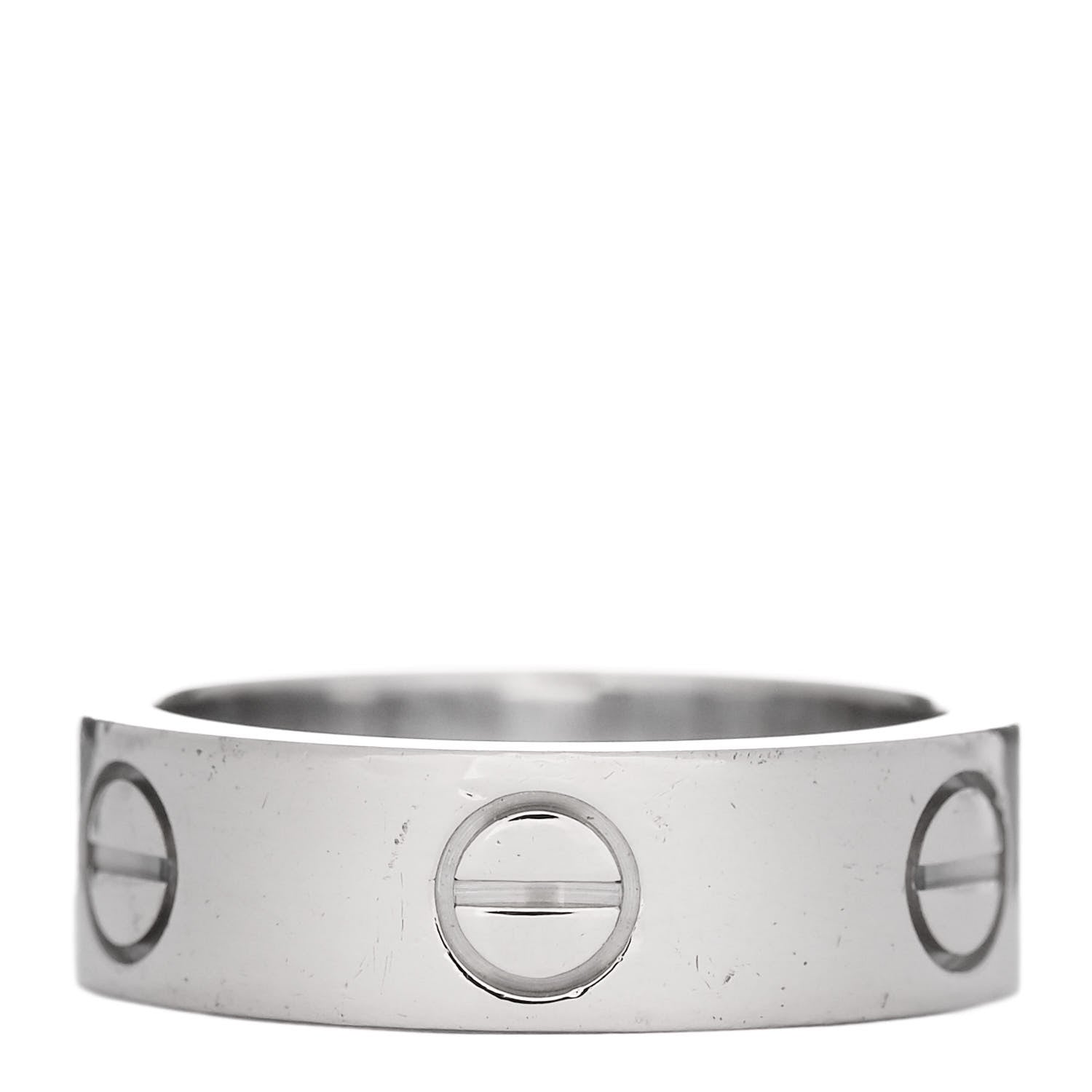 Cartier 18K White Gold 5.5mm LOVE Ring 50 5.25 1 of 5