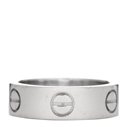 Cartier 18K White Gold 5.5mm LOVE Ring 50 5.25 1 of 5