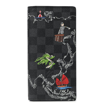 Louis Vuitton Damier Graphite Map of Asia Brazza Wallet 1 of 9