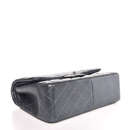 Chanel Metallic Caviar Quilted Jumbo Double Flap Dark Grey 4 of 8