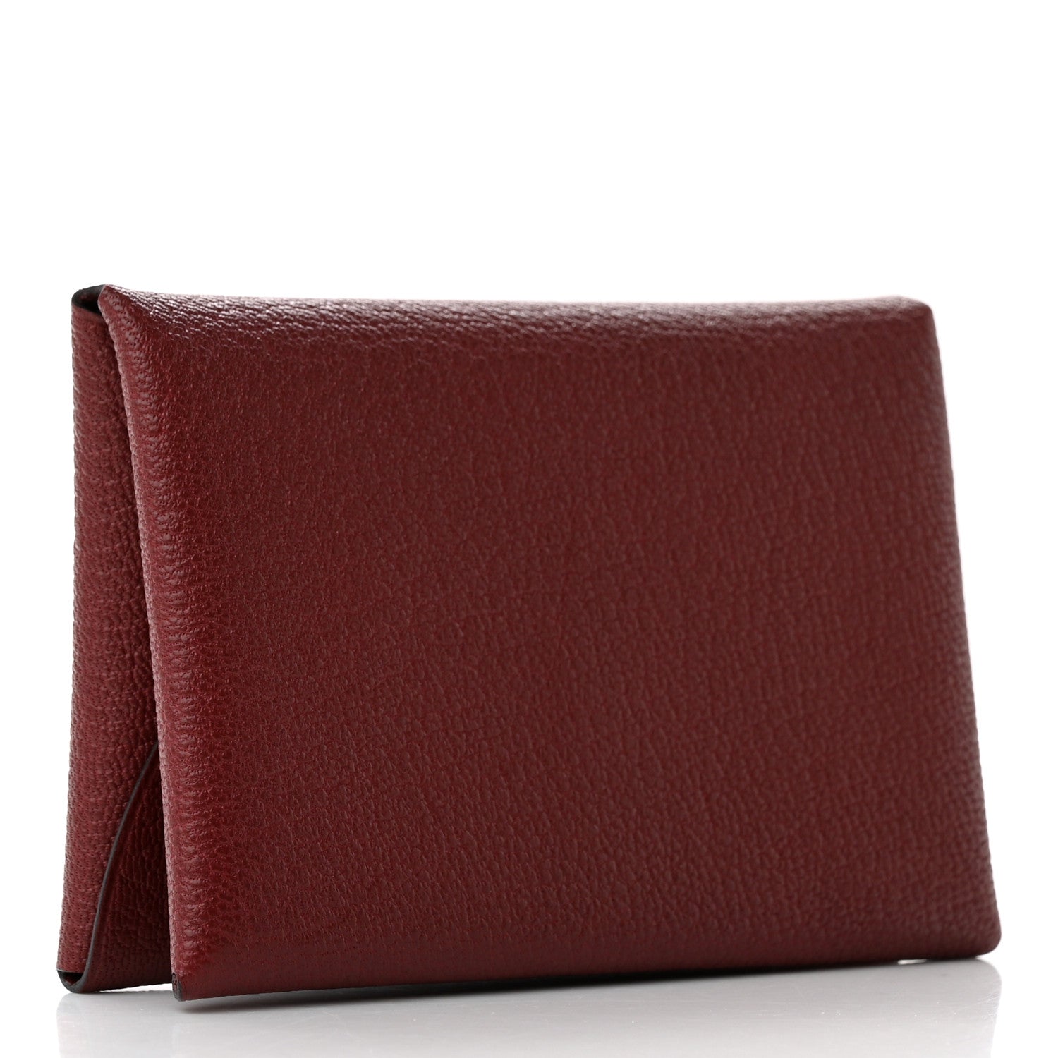 Hermes Chevre Mysore Calvi Duo Card Case Rouge H 2 of 9