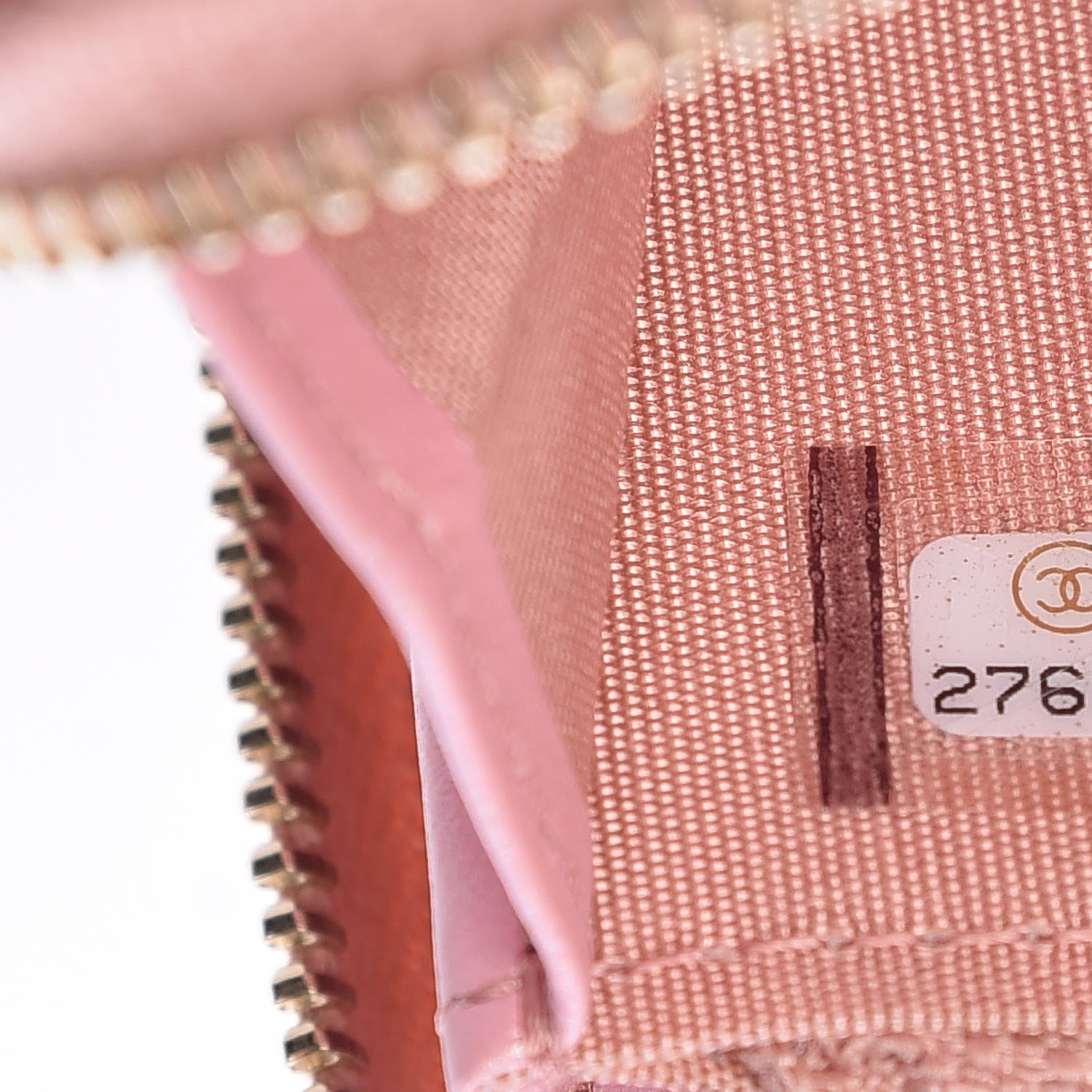 Chanel Iridescent Caviar Quilted Medium Zip Around Wallet Pink 8 of 9